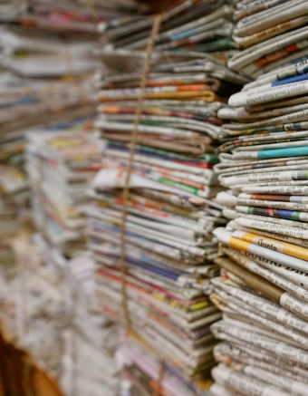 Over issued newspapers Excess newspapers same as Unsold newspapers Newspaper surplus Old newspapers Bulk Newspaper recycling